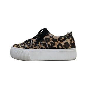 Jellypop Womens 6.5 Newstar Animal Print Platform Sneaker